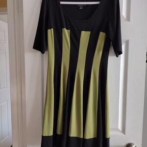 Black and Green Striped Dress